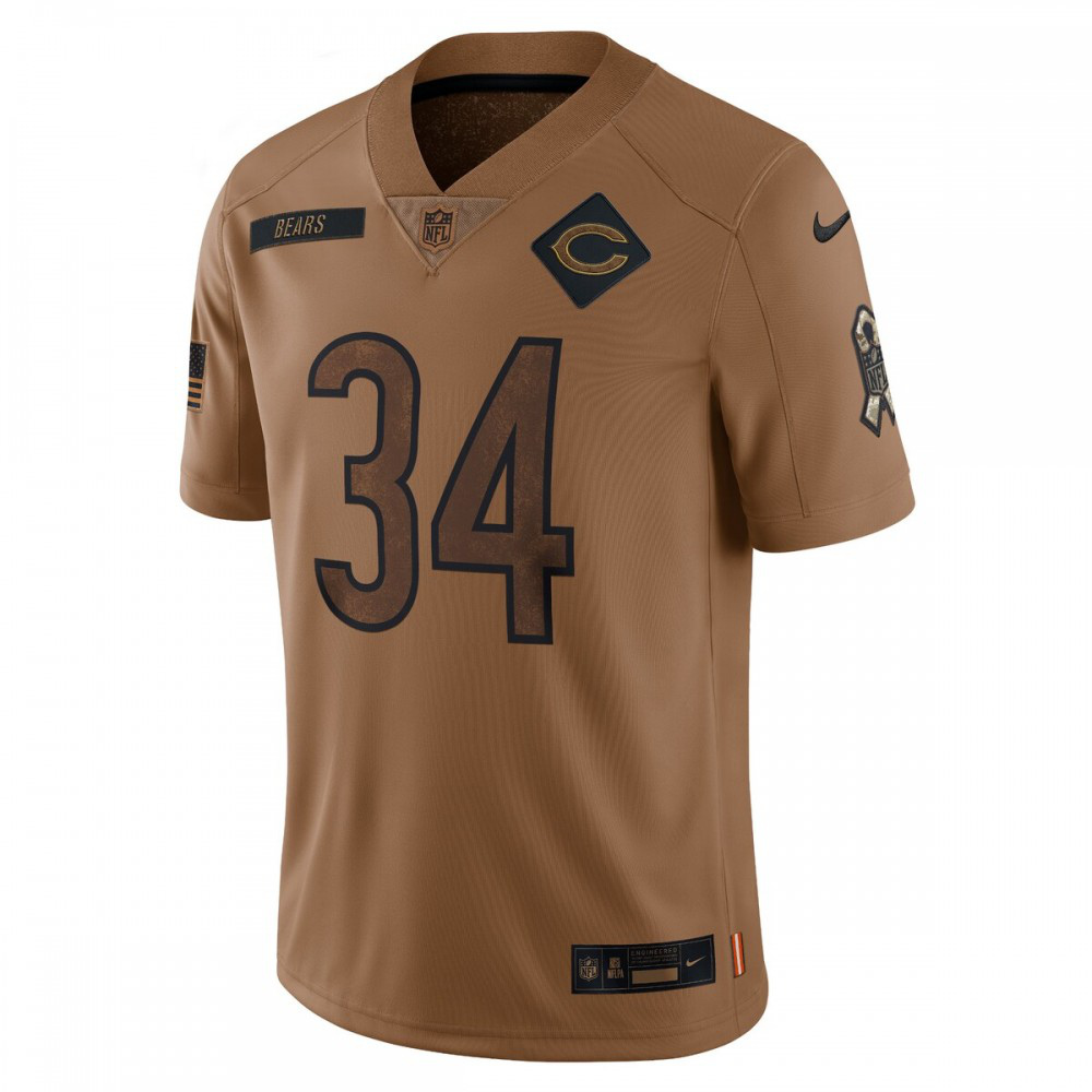 Walter Payton Chicago Bears Nike 2023 Salute To Service Retired Player Limited Jersey - Brown-GridironStore